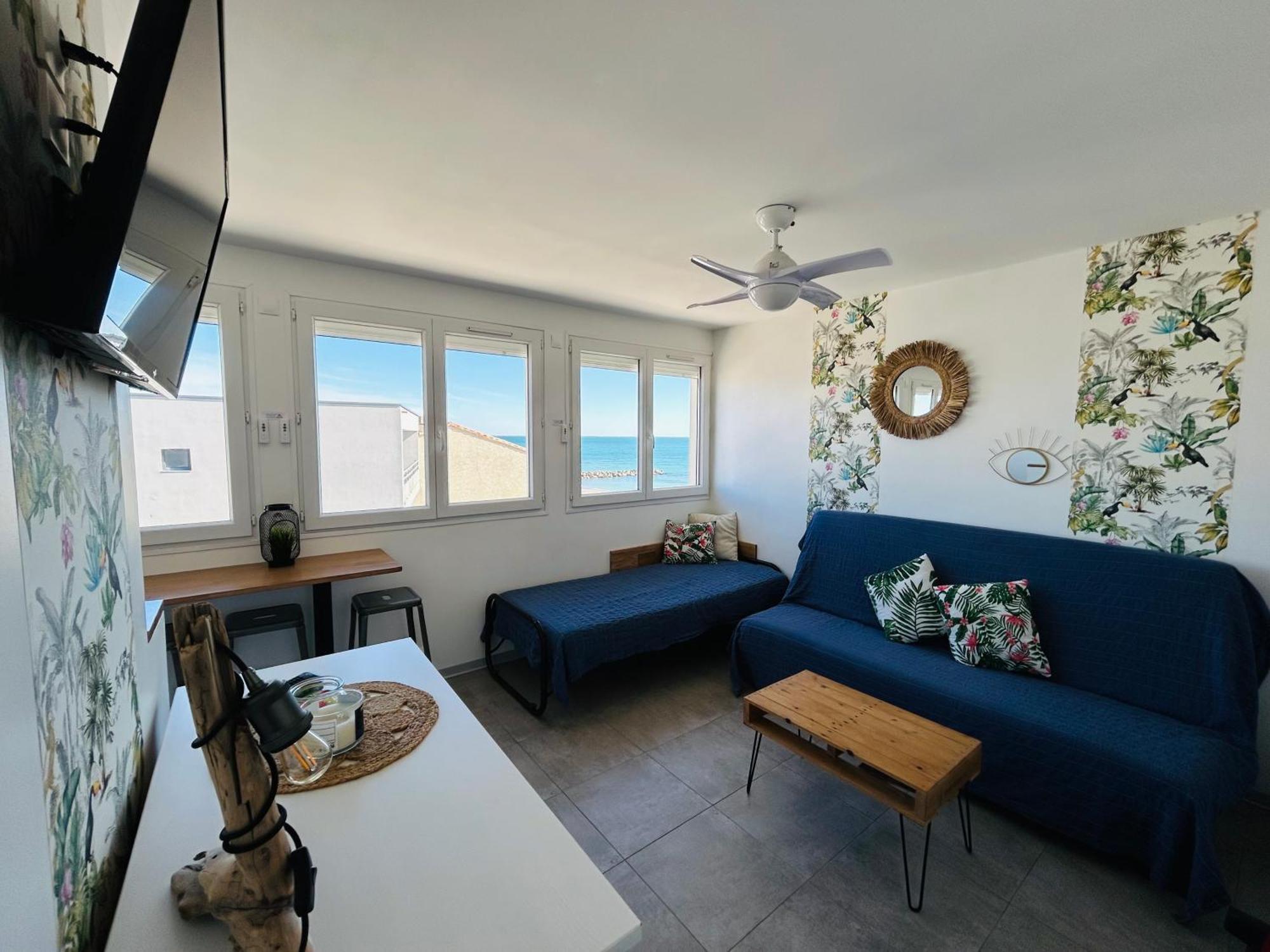 Estudio 1Ere Ligne Vue Mer ,Place De Parking Privee Acces A La Plage De La Residence 3Eme Etage Palavas-les-Flots Exterior photo